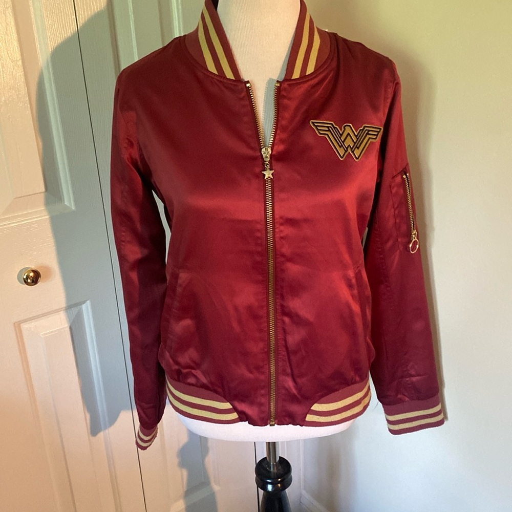 Wonder Woman Satiny Varsity Jacket